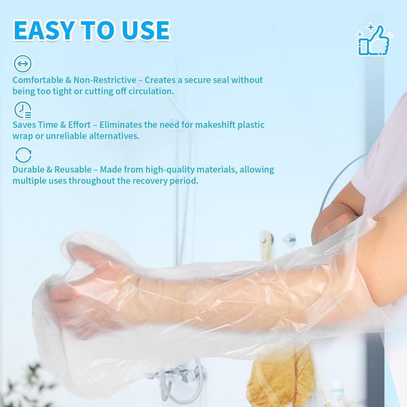 Frontline Arm Cast Covers for Shower Adult Waterproof Cast and Wound Protector 100% Watertight Seal Reusable Sleeve 3 Pack (Small 23 Inch) - Image 5